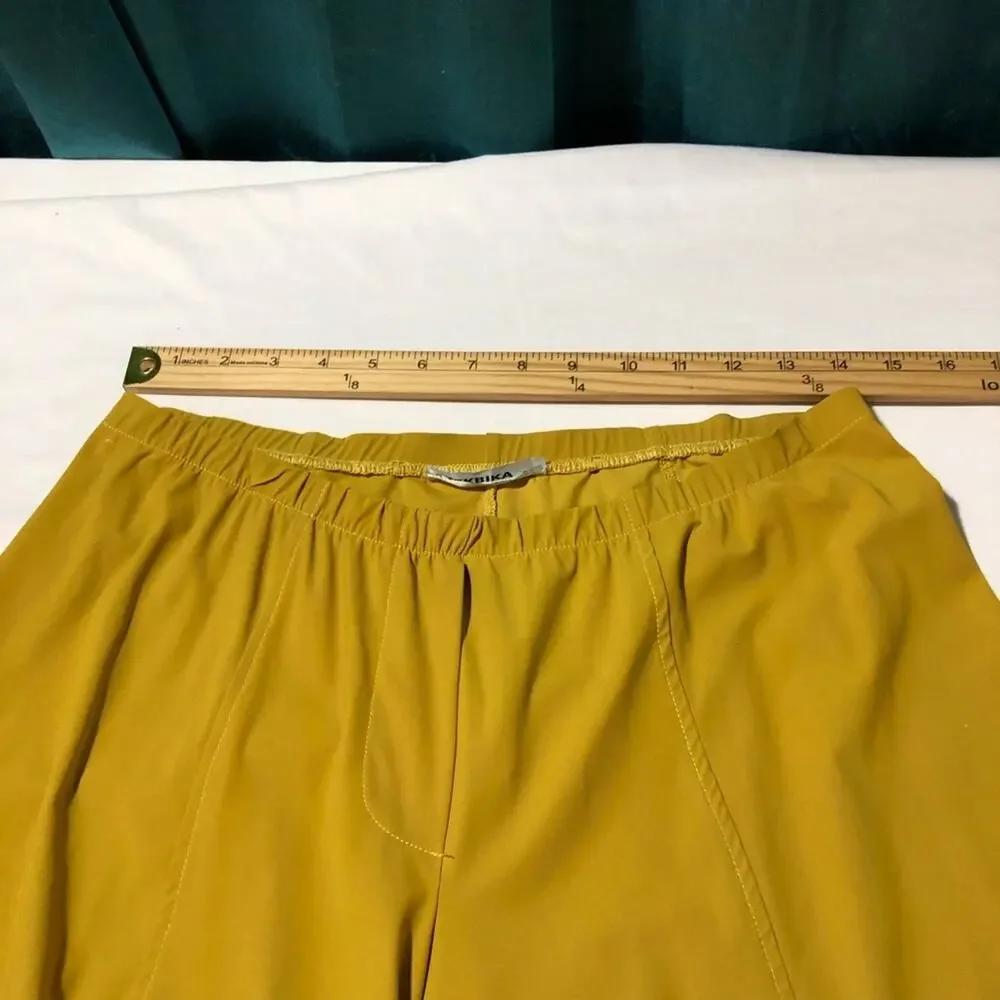 Alembika Tibeka lantern pants mustard yellow barrel elastic waist womens 8-10 - Picture 6 of 14